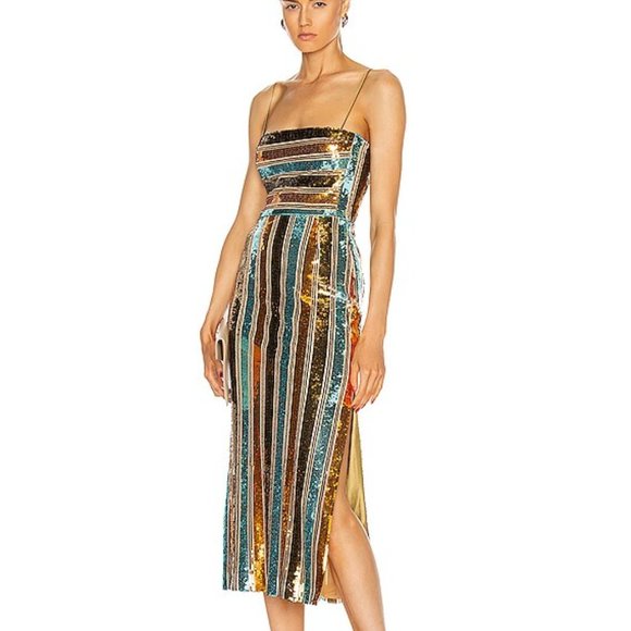 green emerald velvet dress Rent Galvan Green Stargaze Sequin Dress